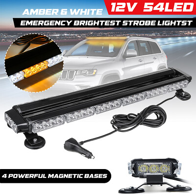 #ad 54LED Emergency Traffic Advisor Double Side Warning Strobe Light Bar US $49.99