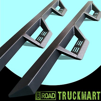 #ad 05 23 Fit New Toyota Tacoma Double Cab Tri Angular Side Steps Running Board BLK $145.99