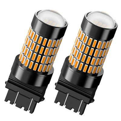 #ad AUXITO 3157 3156 2800LM High Power LED Amber Turn Signal Indicator Light Bulbs $21.39