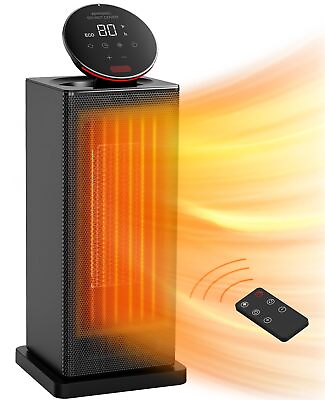 #ad Space Heater1500W Oscillating Heater for Indoor Use with ECO ThermostatRemo... $63.59