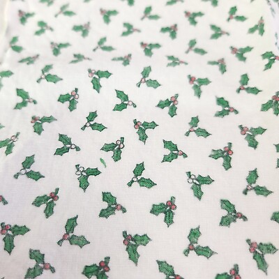 #ad #ad Christmas Holly Berry Cloth Fabric Small Napkins Set Of 5 Holiday Winter AS IS $12.99