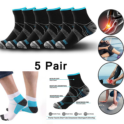 #ad Compression Socks Ankle Support Sleeves Brace Foot Pain Relief Plantar Fasciitis $4.92