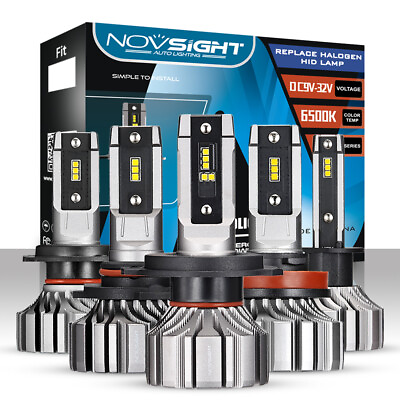 #ad NOVSIGHT H4 9005 9006 H11 LED Combo Headlight Bulbs High Low Beam White 6000K US $27.88