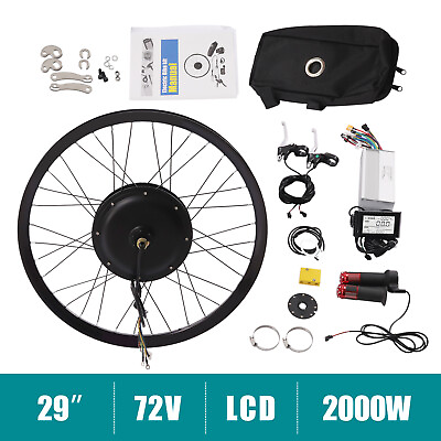 #ad 29quot; Rear Wheel Motor Conversion Kit 72V 2000W EBIKE Electric Bicycle Hub Motor $415.15