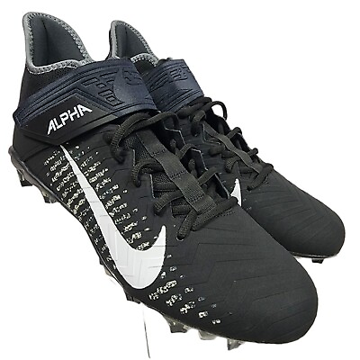 #ad Nike Men#x27;s Size 15 Black Alpha Menace Pro 2 Mid Football Cleats $120.00
