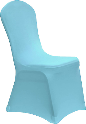 #ad 20 PCS Light Blue Spandex Dining Room Chair Covers for Living Room Universal S $314.88