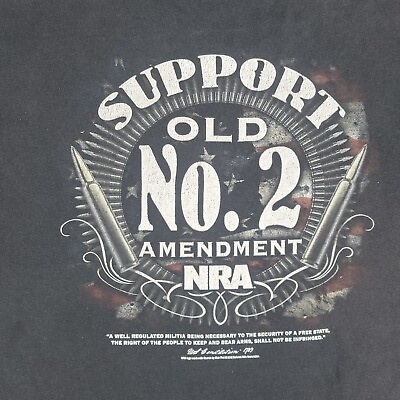 #ad #ad NRA T Shirt Adult XL Extra Large Black Short Sleeve 2nd Amendment Gun Rights $16.00
