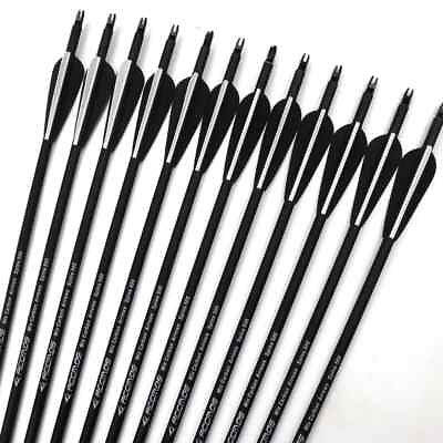 #ad 30 32 26 28 Inch Carbon Fiber Glass Spine Arrows for Recurve Composite Bow $84.53