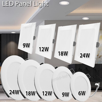 #ad 6W 9W 12W 18W 24W LED Recessed Ceiling Panel Down Lights Bulb Slim Lamp Fixture $19.99