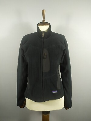 #ad Patagonia Regulator Polartec Fleece Jacket Women Size S Black $31.49