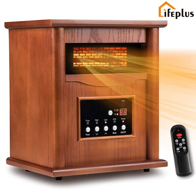 #ad LifePlus Infrared Space Heater for Home Portable Wood Electric Quartz Heater $149.99