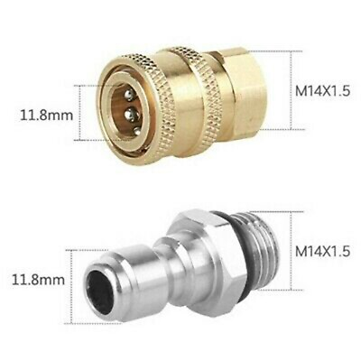 #ad Pair Pressure Washer Quick Release 1 4Male M22 14 Female Plug Brass Connector $10.27