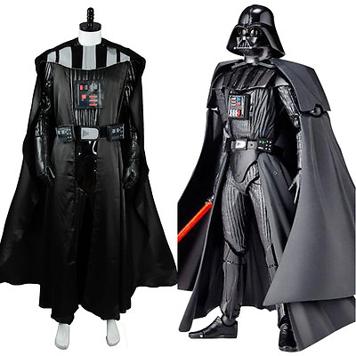 #ad Darth Vader Cosplay Costume Anakin Skywalker Outfit Set Uniform Cape $124.60
