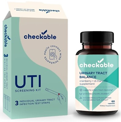 #ad #ad Checkable® UTI Diagnostic Test Kit 3ct and D Mannose Supplement 60ct Combo $32.99