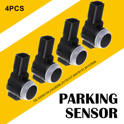 #ad 4X Parking Sensor Bumper Aid Backup Black For 2015 2017 GMC Sierra 1500 Yukon XL $21.99