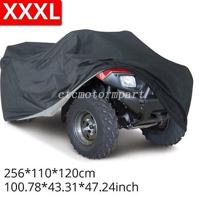 #ad XXXL Black ATV Cover For Can Am Yamaha Polaris Sportsman Honda Suzuki $32.63