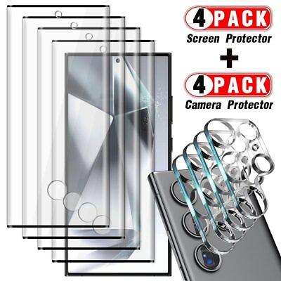 #ad 4x Screen Protector4x Camera Protector For Samsung S24 S23 S22 S21 S20 Ultra 5G $8.99