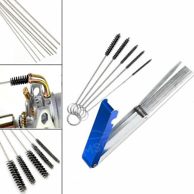 #ad Carburetor Carbon Dirt Jet Cleaner 10 Cleaning Needles 5 Brushes Tool Kits DIY $7.19
