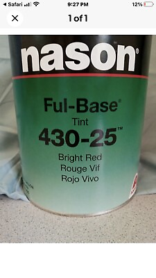 #ad Nason Full base Tint 430 25 Bright Red Gallon $375.00