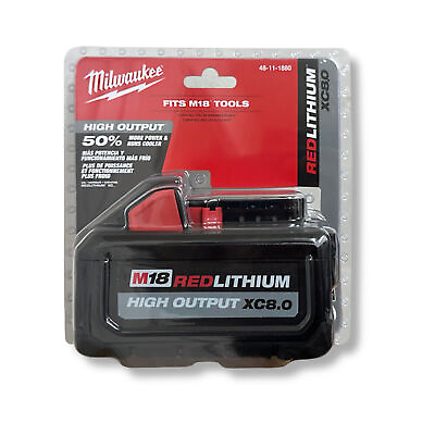 #ad 1PACK Milwaukee M18 48 11 1880 8.0 AH Battery 18V XC High Output NEW $80.26