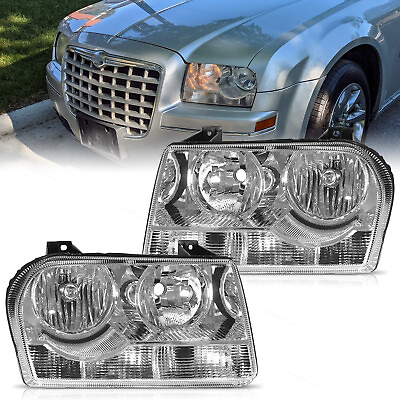 #ad Headlights Leftamp;Right Pair Fit For 2005 2010 Chrysler 300 Replacement Headlamps $69.83