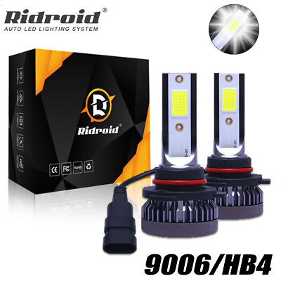 #ad Mini 9006 LED Headlight Bulbs Conversion Kit Low Beam White Super Bright 6000K $10.99