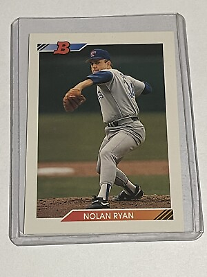 #ad Nolan Ryan – 1992 Bowman #222 – Vintage Texas Rangers Hall Of Fame $5.00