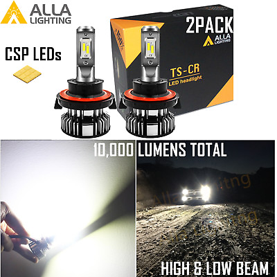 #ad Alla Lighting LED EZ Fit H13 Headlight High Low Beam Bulb Super Bright Upgrade $49.98
