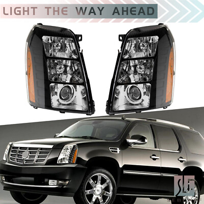 #ad For 07 14 Cadillac Escalade HID Projector Headlight Black w o Bulbamp;Ballast RHLH $252.93