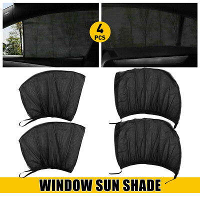 #ad 4X Universal Car Side Window Baby Sun Shade Breathable Screen Cover Sunshade NEW $14.99