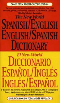 #ad The New World Spanish English English Spanish Dictionary El New World D GOOD $3.95
