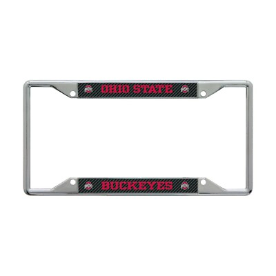 IOWA HAWKEYES CARBON BACKGROUND LOGO 6quot;X12quot; METAL LICENSE PLATE FRAME WINCRAFT $20.00
