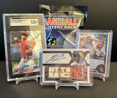 #ad #ad MLB Baseball Hot Pack 20 Card 🔥 1 GRADED CARD AUTO 14 RCs 5 Parallel 🔥 $19.99