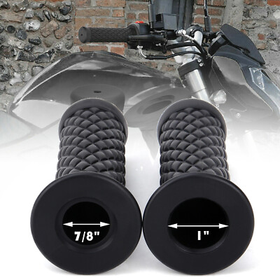 #ad 7 8quot; amp; 1quot; Motorcycle Hand Grips Bar End Handlebar Gel For Cafe Racer Dirt Bike $10.95