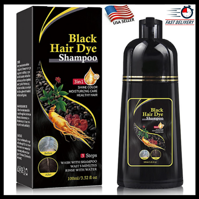 #ad Shampoo Para Cubrir Canas Cabello negro Hierbas Naturales Brillo Y Crecimi 3en1 $19.99