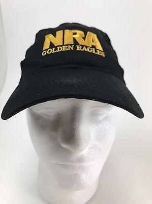 #ad #ad NRA Golden Eagles Cap Hat National Rifle Association Black Gold Fast Free Ship $20.04