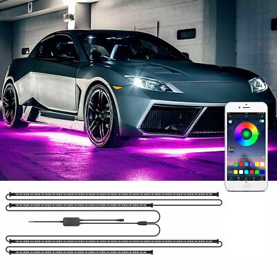 90cm RGB LED Strip Under Car Tube Underglow Underbody System Neon Light Lamp Kit $19.99