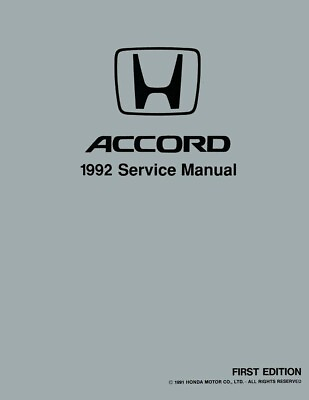 #ad 1992 Honda Accord Shop Service Repair Manual Engine Drivetrain Electrical Book $98.60