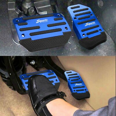 Blue Non Slip Automatic Gas Brake Foot Pedal Pad Cover Car Auto Accessories $11.99