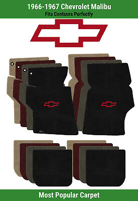 #ad Lloyd Ultimat Front amp; Rear Mats for #x27;66 67 Malibu w Red Chevy Outline Bowtie $207.99