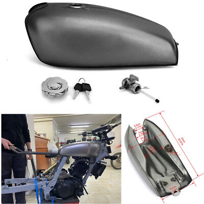 #ad Universal 9L 2.4 Gal Cafe Racer Gas Fuel Tank for Honda for Yamaha XS for SUZUKI $79.89