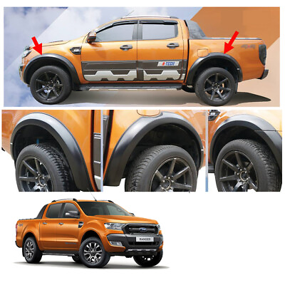 #ad #ad Rough 4Inch Fender Flares Matte Black For Ford Ranger T7 Double Cab 2015 2018 $240.69