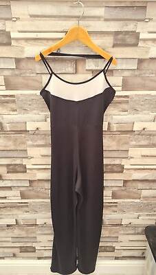 #ad WOMENS PETITE SPANISH BLACK amp; WHITE SEXY SLIM EVENT EVENING JUMPSUIT OUTFIT UK 8 GBP 7.99