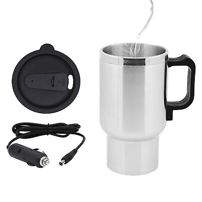 #ad 450ml Electric Car Cup Travel Heating Cup Coffee Mug Heater Insulated Plug $17.72