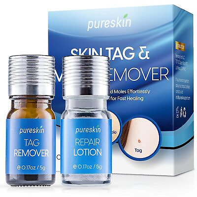 Pureskin Skin Tag Remover amp; Mole Corrector And Repair Lotion Set Remove Tags $14.99