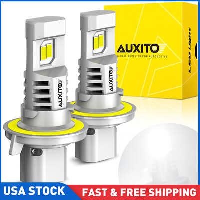 #ad AUXITO LED H13 9008 Headlight High Low Beam Super Bright Bulbs 6500K CANBUS Set $38.99