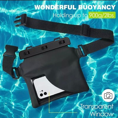 #ad Waterproof Phone Pouch Fanny Pack Floating Dry Bag Swimming Waist Bag Underwater $39.99