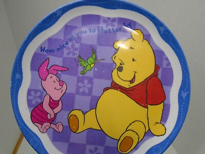 #ad Winnie The Pooh amp; Piglet Plastic Zak Designs Plate Disney $7.13