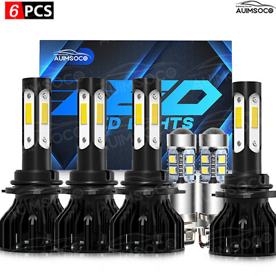 #ad LED Headlights kits bulbs 9005 High 9006 Low beam H3 Fog Lamp Xenon white kits $54.99