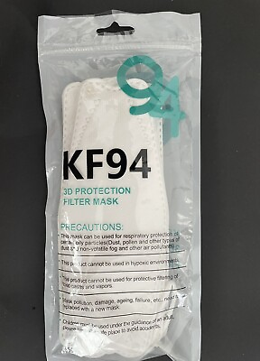 #ad 50 Pcs White KF94 Protective 4 Layer Face Mask BFE 95% Disposable Masks $9.50